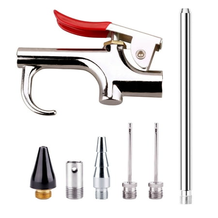 WYNNsky Air Blow Gun Accessory Kit with 5 Interchangeable Nozzles - 7 Pieces Air Compressor Tools