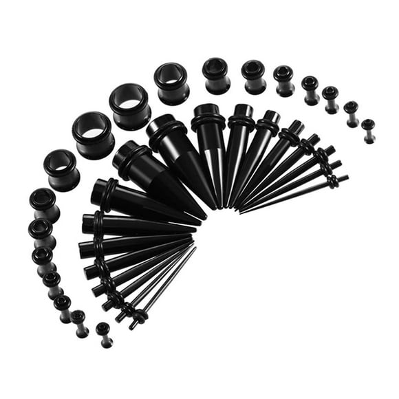 Mightlink 36Pcs Ear Stretching Tapers Kit Stainless Steel Ear Gauges Body Piercing Jewellery