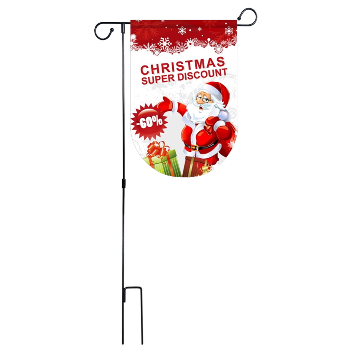 Iron Flagpole Mini Garden Flags Pole Stand Holder Outdoor Yard Decor Display