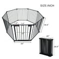 thumbnail image 2 of 200" Adjustable Safety Gate 8 Panels Play Yard Metal Doorways Fireplace Fence Christmas Tree Fence Gate for House Stairs Gate, 2 of 11