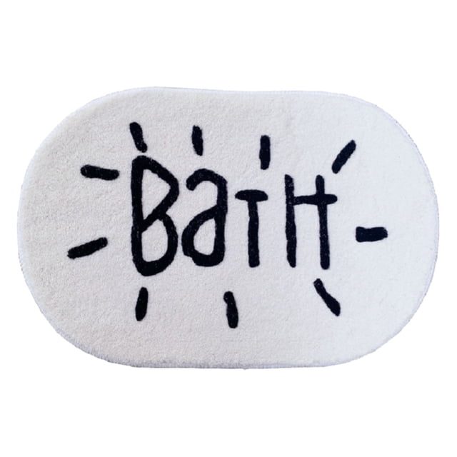 Snow Carpet Winter Carpet Bathroom Rugs Soft Black White Bath Mat Non Slip Absorbent Shower Bathroom Rugs Machine Washable Bathtub Mat