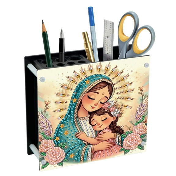 Mother and Daughter Diamond Art Painting Kit Pencil Holder