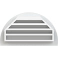 thumbnail image 4 of Ekena Millwork 34"W x 17"H Half Round Gable Vent (39"W x 22"H Frame Size) Functional, PVC Gable Vent with 1" x 4" Flat Trim Frame, 4 of 14