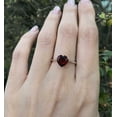 thumbnail image 3 of HeartsAndYou 1.2ct Natural Red Garnet Engagement Ring Solitaire Promise 14k SOLID White Gold, 3 of 9