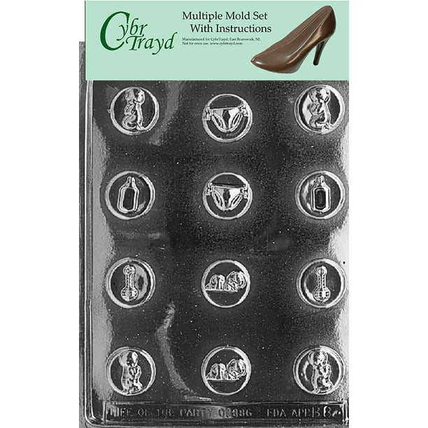 Assorted Baby Mints Chocolate Candy Mold with Exclusive Cybrtrayd Copyrighted Molding