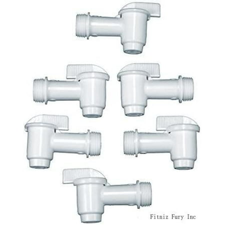 

6 Pack Of 1/2 Turn 3/4 In. NPT Plastic Spigots
