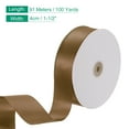 thumbnail image 2 of Uxcell Satin Ribbon, Single Face Polyester Satin Ribbon for Gift Wrapping, Crafts Light Brown 1-1/2 inch, 2 of 7