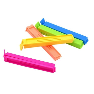 MasteelfCA 48pcs 11cm Plastic Food Bag Seal Clip Fresh Keeping Sealer Clamp Home Kitchen Colorful Sealing Clips (Random Color)