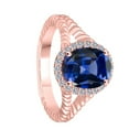 thumbnail image 4 of AoneJewelry 10K Solid Rose, White & Yellow Gold Tanzanite Diamond Ring, 4 of 5