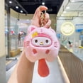 thumbnail image 5 of Sanrio Hello Kitty Melody Cinnamoroll Plush Doll Keychain Pochacco Cute Key Ring Cartoon Plushies Bag Pendant Gift Kids Toys, 5 of 5
