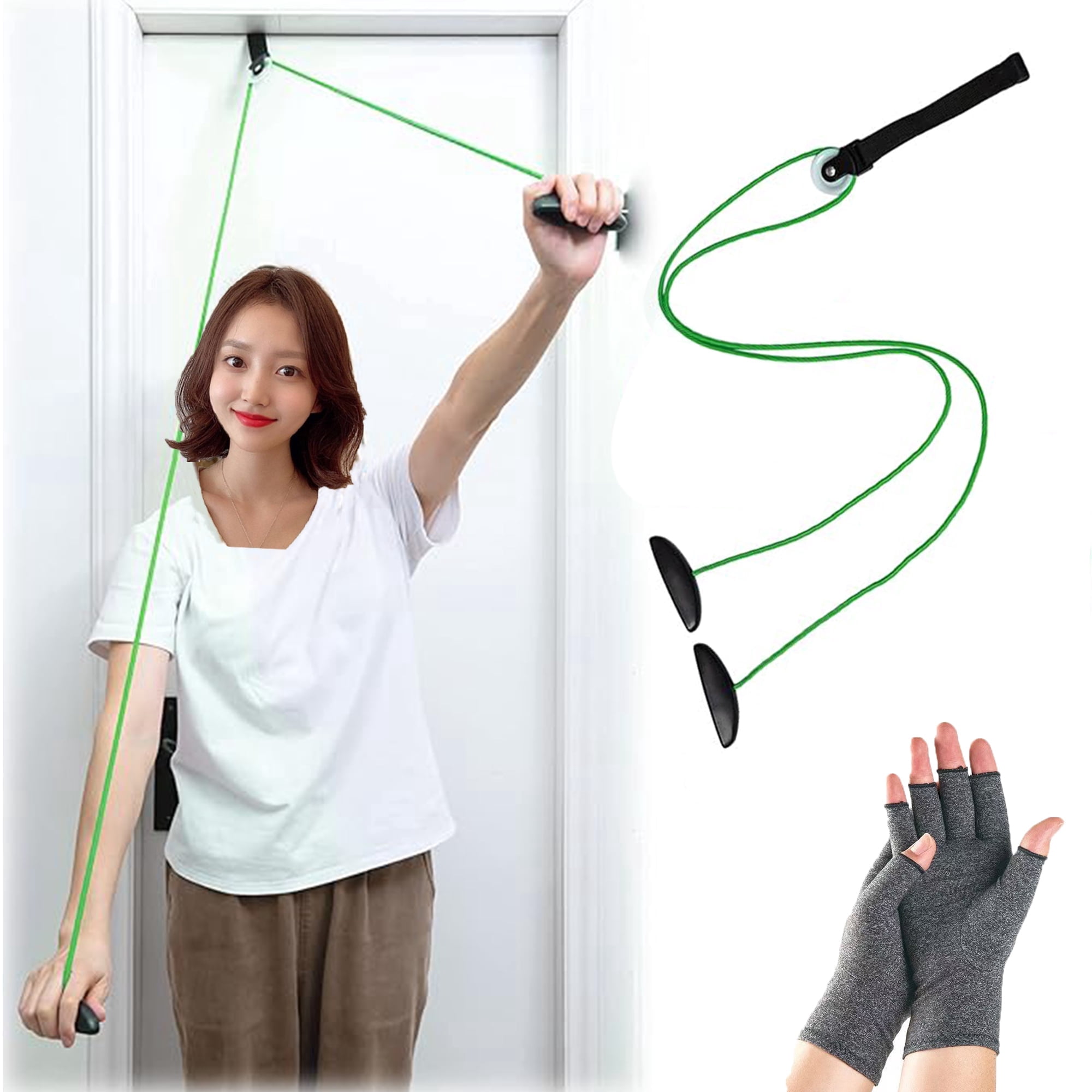 Shoulder Pulley Over The Door Physical Therapy System, Pulleys for Shoulder Rehab Over Door, Exercise Pulley for Physical Therapy, Alleviate Shoulder Pain and Facilitate Recovery from Surgery