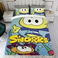 thumbnail image 4 of Snorks Conjunto de sábanas temático, trío de piezas, cómodo y amigable con la piel, diseño único, regalo de decoración para el hogar para familiares, amigos y fans,135cm *200cm, 4 of 6
