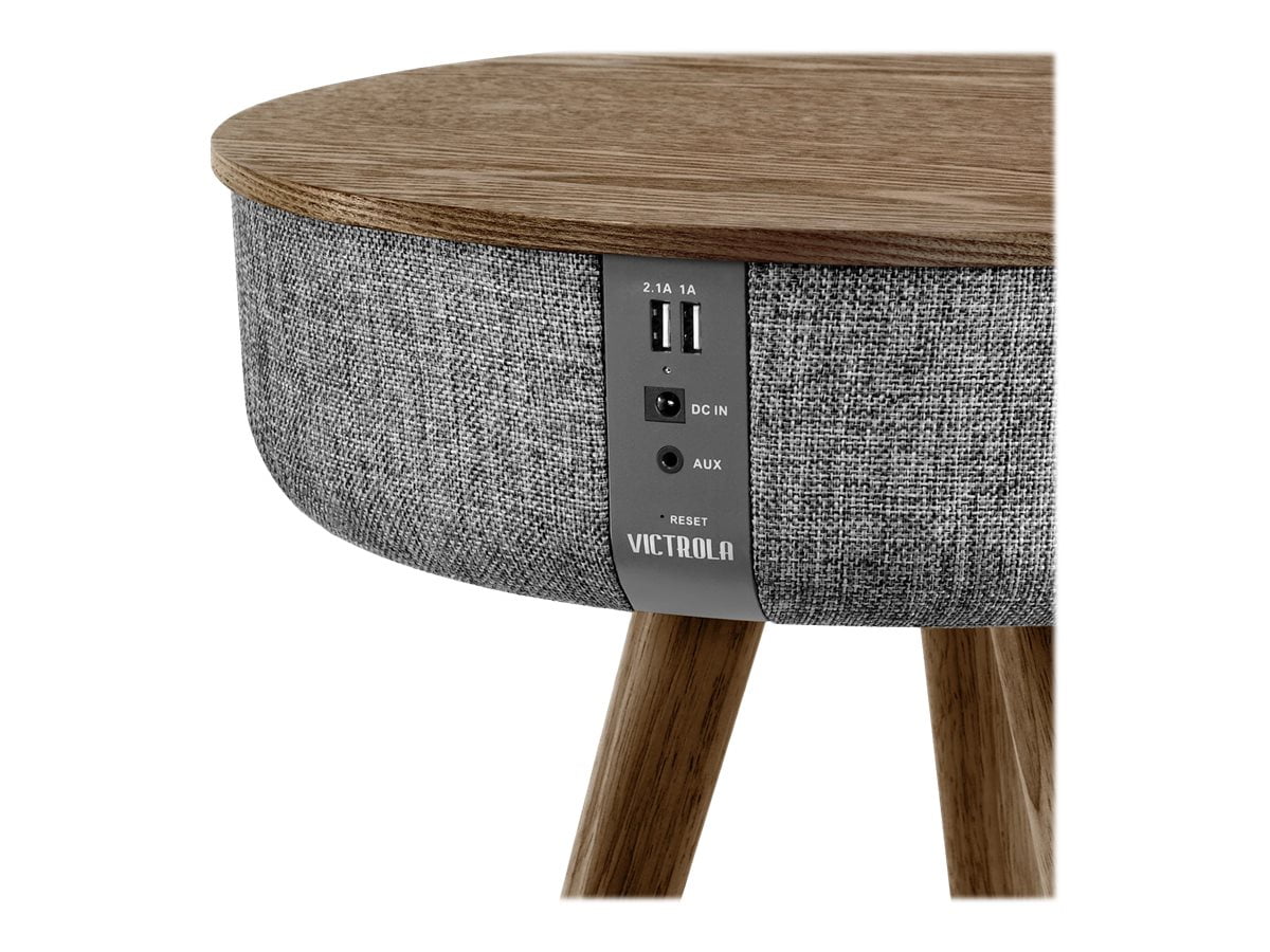 victrola bluetooth wood speaker stand with dual usb ports