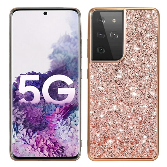 For Samsung Galaxy S21 Ultra 5G Glitter Powder Shockproof TPU Protective Case