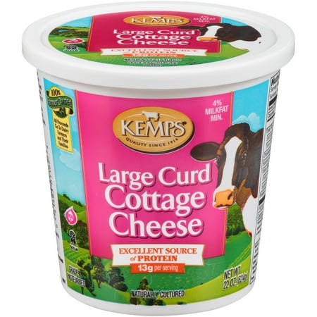 Kemps 4% Milkfat Large Curd Cottage Cheese, 22 oz