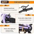 thumbnail image 6 of 16" Kids Bike for Boys Girls, Toddler Bike with Training Wheels, Bicycle for Kids with Adjustable Seat, Water Bottle, Fits Riders 41"-53", Purple, 6 of 9