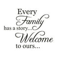 thumbnail image 2 of Openpig Every Family Has a Story Welcome to Ours Quote Wall Decal, Family Letter Wall Stickers Vinyl Wall Saying Wallpaper Home Decor Art Mural for Living Room Bedroom, 2 of 2