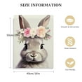 thumbnail image 2 of COMIO  Canvas Nursery Wall Art Girl,Bunny Print Nursery,Rabbit,Bunny Portrait,Easter Bunny Wall Art,Bunny With Flower Crown,Bunny Art,Bunny With Flowers,Wall Art, 2 of 5