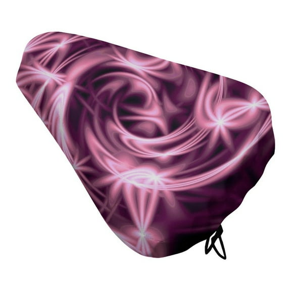 Violet Pink Star Bike Seat Cover Waterproof and Dustproof Adjustable Soft Saddle Cushion Covers