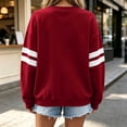 thumbnail image 6 of Staron Fall Winter Sweaters for Women Cozy Oversized Knit Pullover Round Neck Long Sleeve Loose Comfy Casual Basic Fashion Tops Red XL, 6 of 7