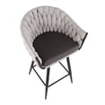 thumbnail image 2 of Lumisource Black And Cream Set Of 2 Bar Stool B26-BRAIDMAT 55SWVX BKCRGY2, 2 of 7