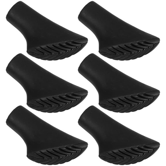 unbranded  6 Pcs Walking Cane Tips Trekking Pole Protectors Rubber Foot Covers for Poles