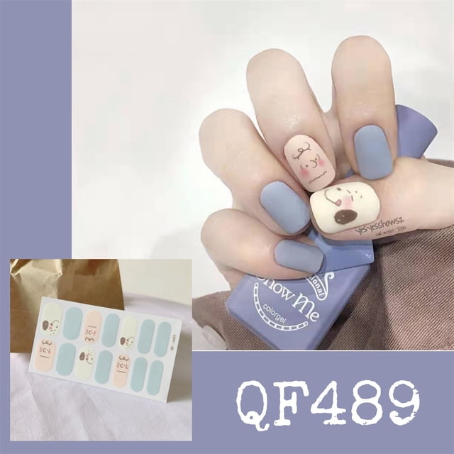 Fiudx Pegatinas para Uñas, Pegatinas Completas para Uñas, Pegatinas para Uñas Esmeriladas
