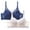 Blue, variant on Front Closure Bra for Women with Leopard Print and Underwire, 2-Pack, Push-Up Design for Side Support and Lift