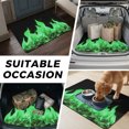 thumbnail image 5 of Universal Car Trunk Mat 29"x39", Abstract Green Flame Waterproof Cargo Liner, Non-Slip Durability Cargo Mat, Flickering Fire Pattern Black All Weather Rear Trunk Protector for Car SUV, 5 of 9