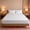 53.9"x74.8" White, variant on Unique Bargains Fitted Polyester Stripes Bed Sheets Not Easy to Fade 53.9"x74.8" White