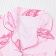 thumbnail image 5 of VNKIDY Women's Pajamas Whale Print 2 Piece Pajama Set Short Sleeve Button Front Lapel Top Elastic Waisted Shorts Loungewear Set For Home Relaxation Trendy Pjs, 5 of 7