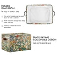 thumbnail image 2 of Yayeee 2 Pack Canvas Storage Basket with Handles for Shelves Fabric Bins Closet Organizer, Beige Floral Garden, 2 of 8