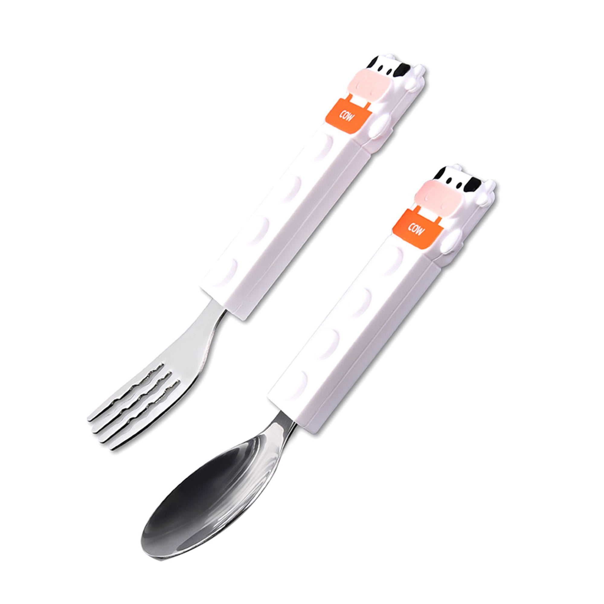 Toddler Spoons, E-far 6-Piece Stainless Steel Kids Utensils Spoon for Baby  Self Feeding, Attached Portable Case & Cute Animal Pattern, Solid Metal 