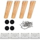 thumbnail image 1 of Juego de 4 patas de madera para muebles Patas de cama inclinadas de 15 cm Patas de mesa de café Patas de muebles de cocina en acabado nogal con accesorios de montaje para sillones, mesitas de noche, a, 1 of 3