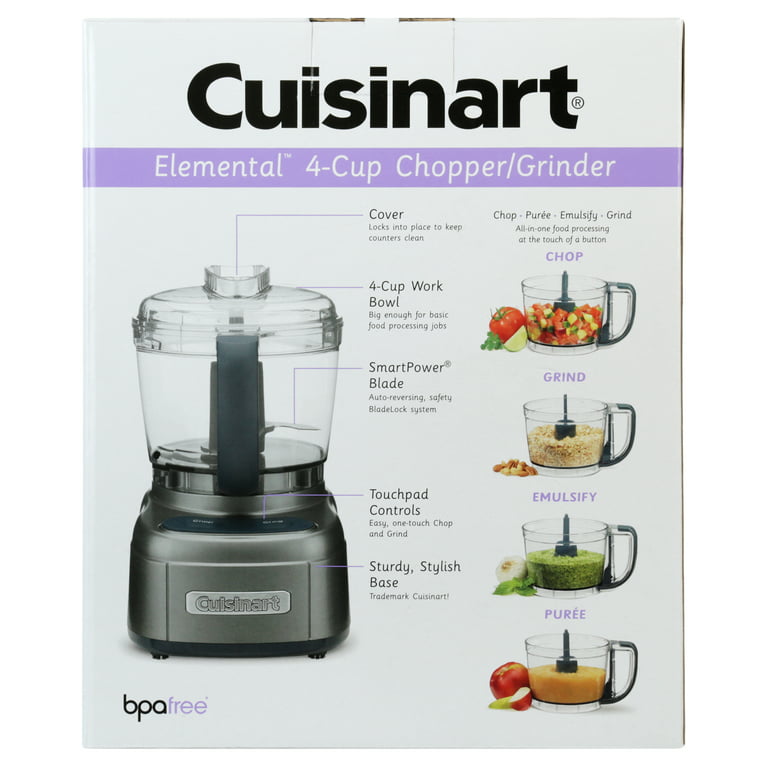 Cuisinart BFP-703BC Smart Power Duet Blender/Food Processor, Brushed  Chrome, 3 cup, count of 6