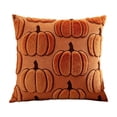 thumbnail image 3 of Fall Pillow Covers 18x18 Thanksgiving Pumpkin Embroidered Velvet Couch Decor by OVFUIZ, 3 of 8