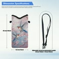 thumbnail image 7 of SEANATIVE Shockproof Cell Phone Crossbody Bag Mini Shoulder Bag Portable Phone Purse Phone Carrier with Detachable Shoulder Strap for Travel, Walking, Hummingbird Peach Blossom Pink, 7 of 7