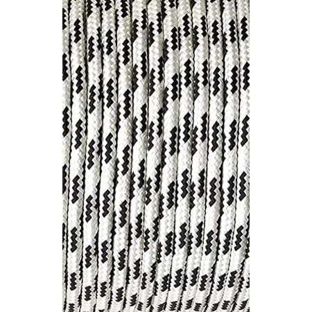 

MarineNow Double Braid Polyester Low Stretch Sailing Rope Choose Size/Length/Color (12 mm (1/2 ) 070 ft Black Fleck)
