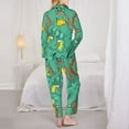 thumbnail image 5 of Disketp Pajamas Set Long Sleeve Sleepwear Womens Button Down Nightwear Pj Sets-Funny Animals In Jungle, 5 of 9