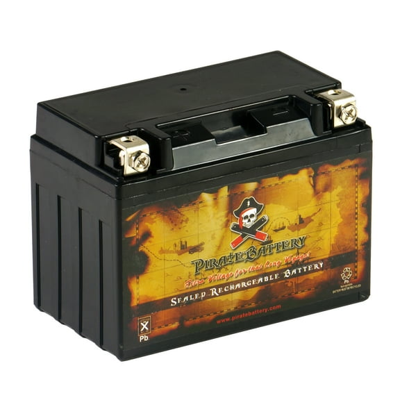 Pirate Battery Ytx12-bs (12-bs 12 Volts,10 Ah, 180 Cca) Motorcycle Battery for Suzuki 800cc Vz800 Marauder 1998
