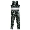 thumbnail image 4 of CHICTRY Kids Girls Camouflage Print Sports Suit Sleeveless Racer Back Crop Top with Athletic Leggings Active Set Army_Green 14, 4 of 7