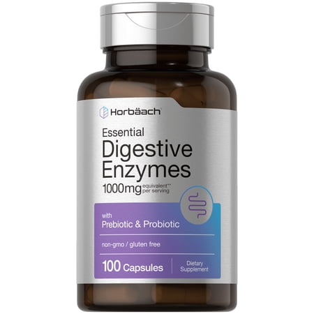 Essential Digestive Enzymes | 100 Capsules | Enzyme Blend for Men & Women | by Horbäach