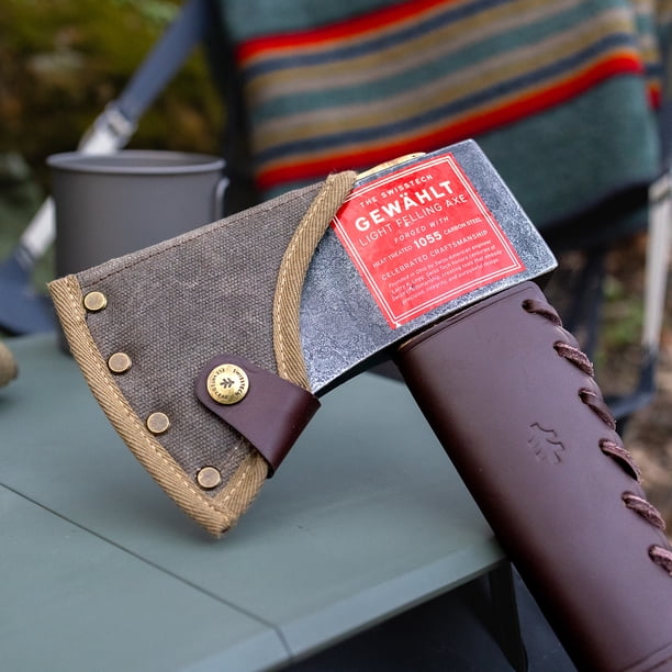 Swiss Tech 28-inch Drop Forged Steel Axe with Hickory Handle