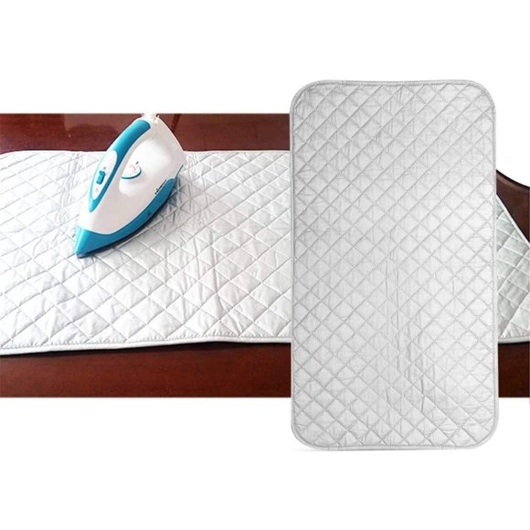 Portable Ironing Blanket Ironing Mat Heat Resistant Pad Cover for Washer Dryer Table Top Countertop Ironing Board for Small Space