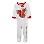 Elowel Baby Girls Footed Chipmunk Pajama Sleeper 100% Cotton