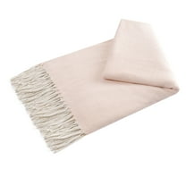 Unique Bargains Bohemian Decorative Fringe Throw Blanket, 47" x 79" Pink