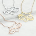 thumbnail image 3 of Personalized Planet Women's Sterling Silver Couples Infinity Heart Pendant, 3 of 4