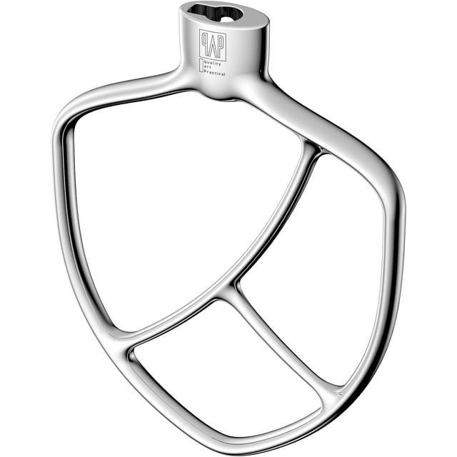 Rejoda Batteur Plat en Acier Inoxydable - Compatible avec KitchenAid 4.5-5qt Bol-Lift Mixer, Compatible avec Heavy Duty, Professiona HD, Pro 450, Pro 500, Édition Limitée, Série ProLine, K5A, K4SS, K5SS, KSM5, KSM