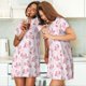 thumbnail image 4 of Fotbe Baby Salamander Bata de Dormir para Mujer con Estampado, Camisón de Algodón de Manga Corta, Ropa de Dormir Casual, 4 of 6