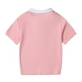 thumbnail image 4 of THDHVS Girls Shirts,Kid's Summer Solid Color Recreational Sports Short SleeveTurndown Collar Blouse T-shirt for Kids Pink 11-12 Years, 4 of 4